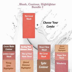 Hot Coral Shimmer Bundle 2 Chromafusion Blush -